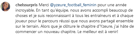 screenshot d'une publication instagram du compte de Chelsea Surpris