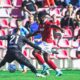 Duckens Nazon, joueur du CSKA Sofia dribblant le gardien du Septemvri Sofia