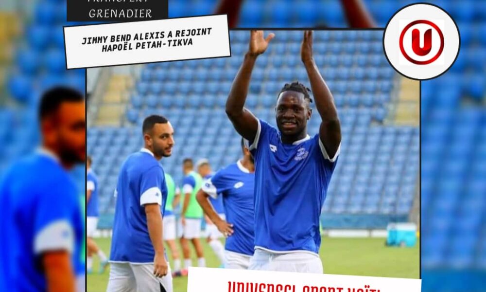 Djimy-Bend Alexis, joueur haïtien, évoluant à Hapoël Petah-Tikva, en 2022.